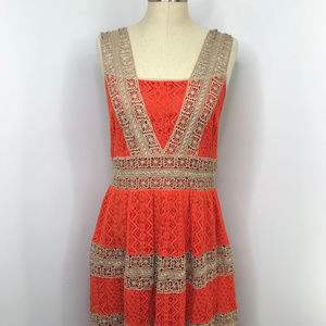 Altar'd State L Large Lace Tulle Crochet Dress